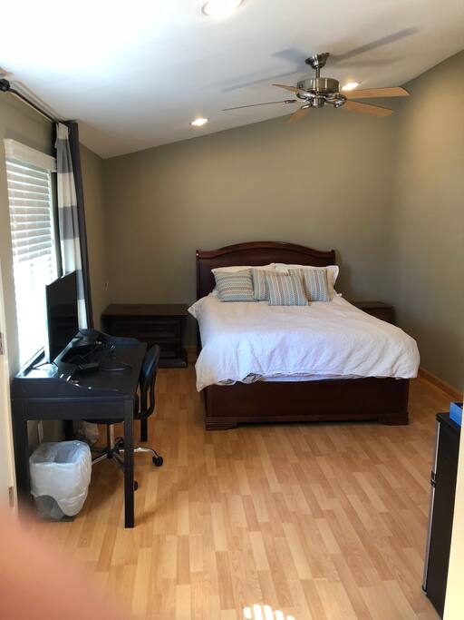 Queen Size comfy pillow top bed