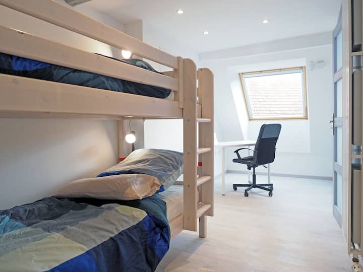 Bedroom with 2 bunk beds on the 2nd floor