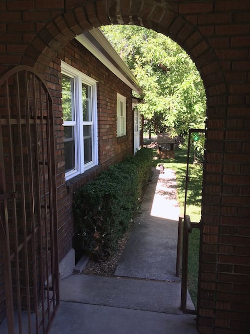 Side path to back door