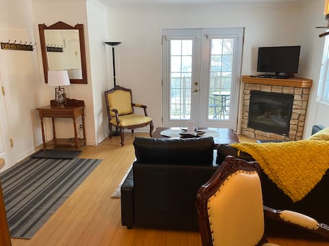 Condo with ski slope view