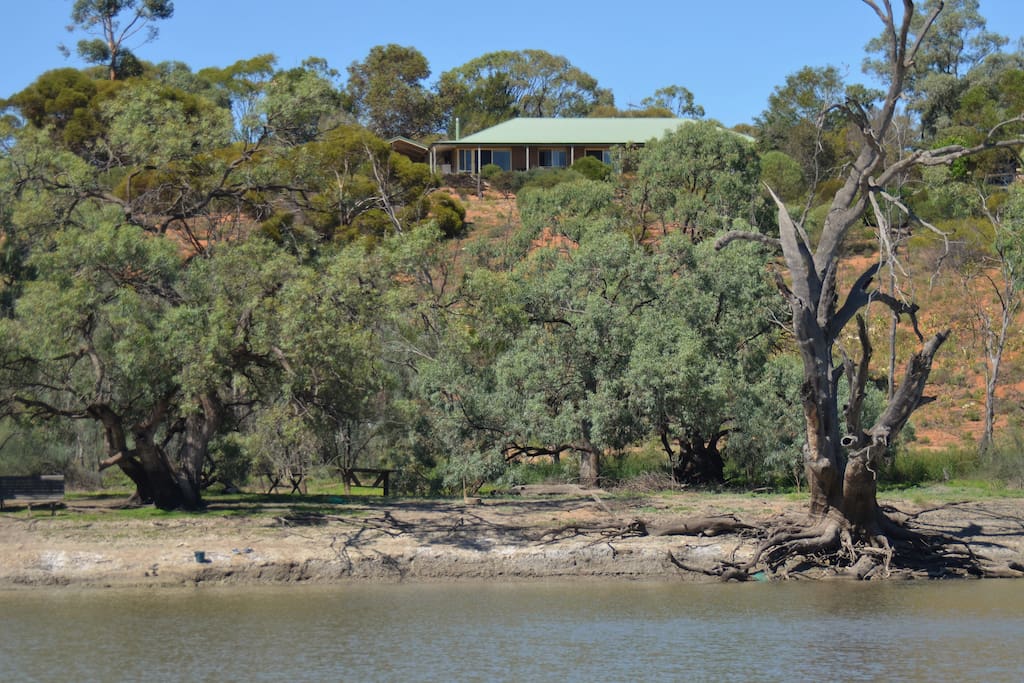 The property from the river.