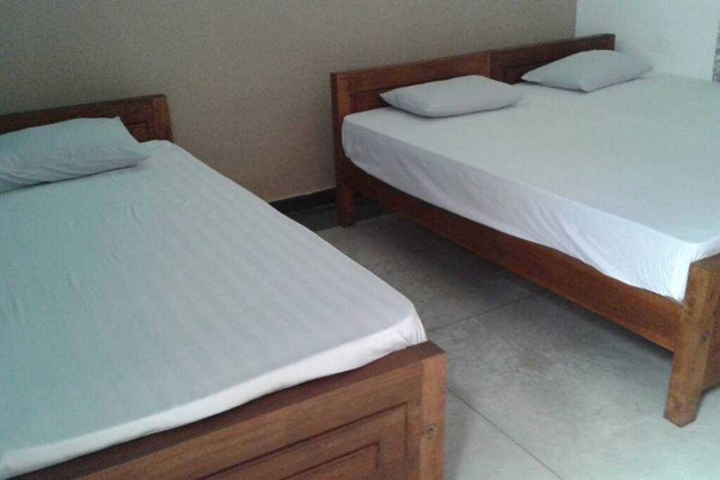 one double and one single bed