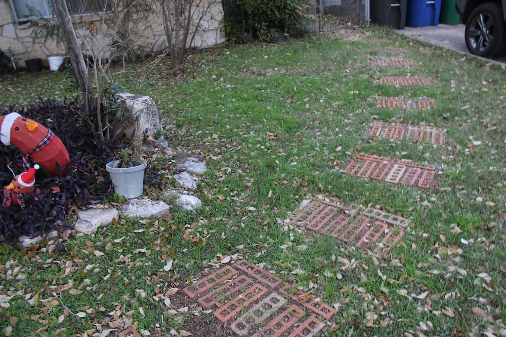 This is the front of the main house path leading to the back house