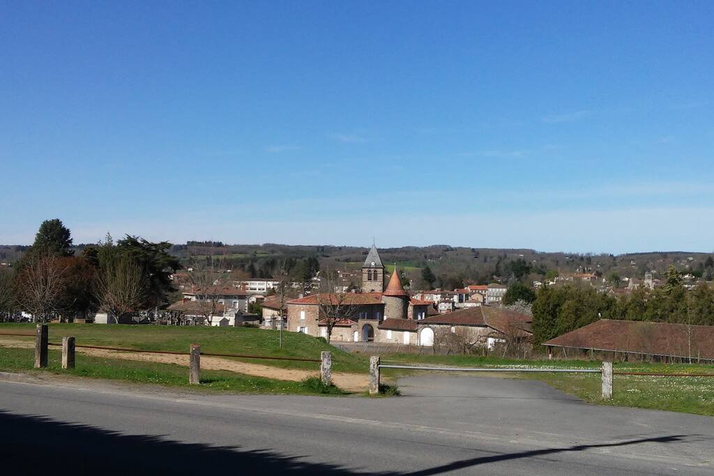 view of the town from the seating area