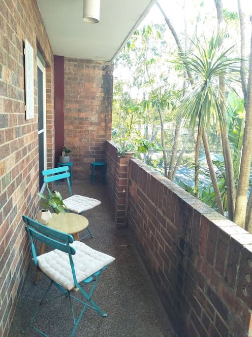 Private and quiet balcony