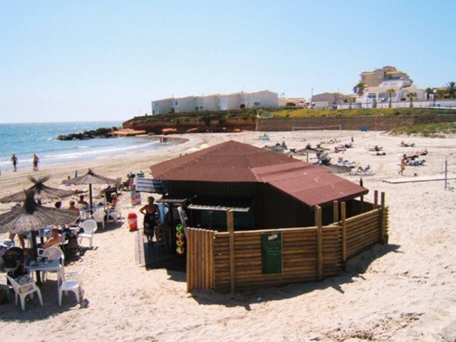 The main beach at Playa Flamenca.