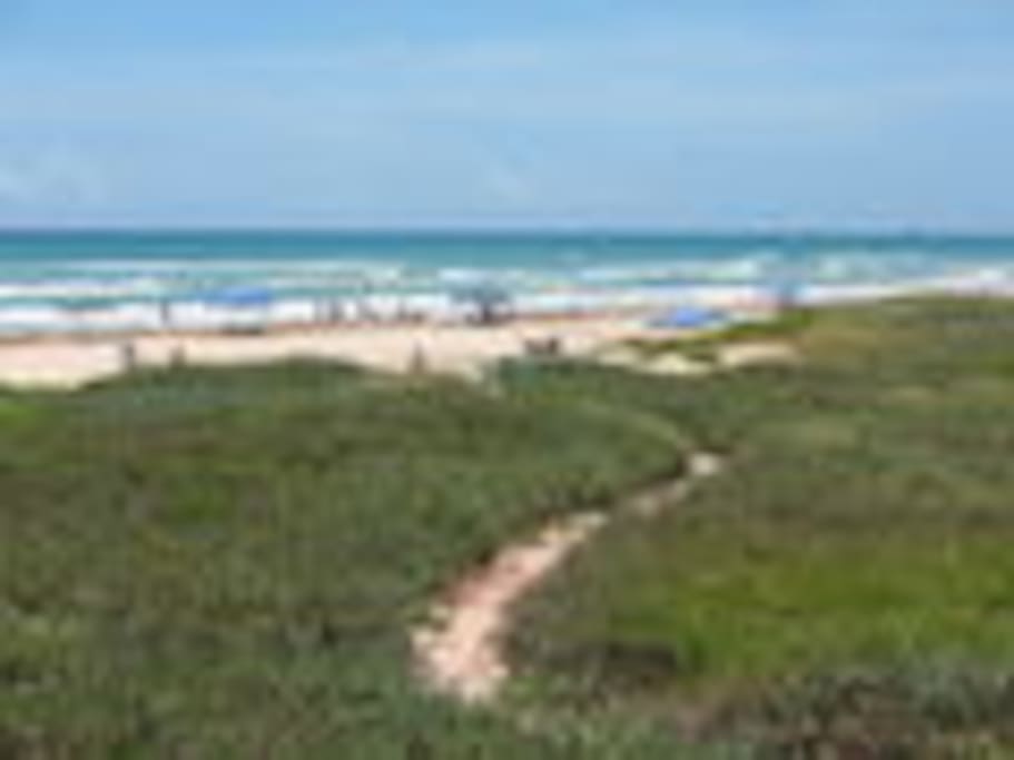 Private path to the beach