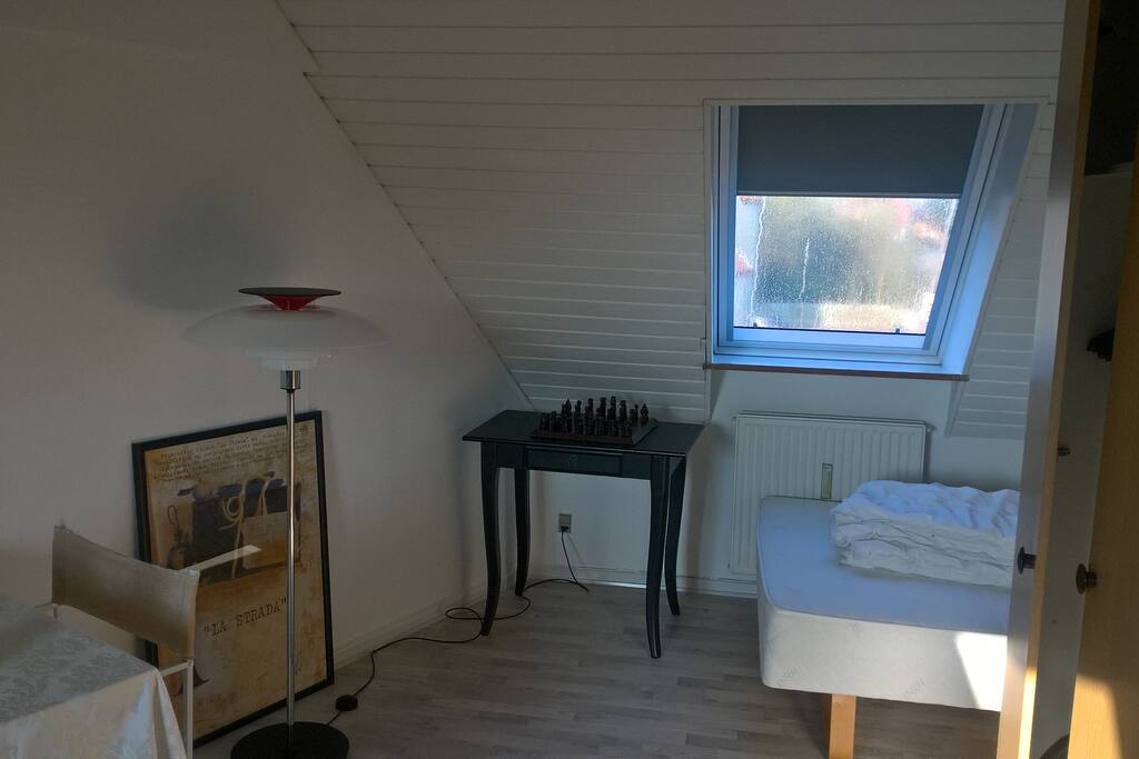 Bed separated from the living area
