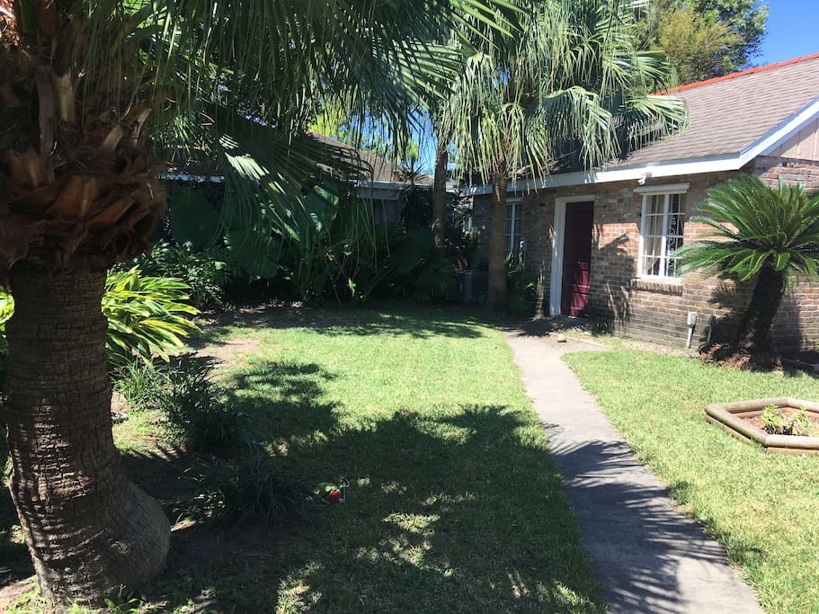 This is another backyard view of the Guest House from the Alleyway entrance