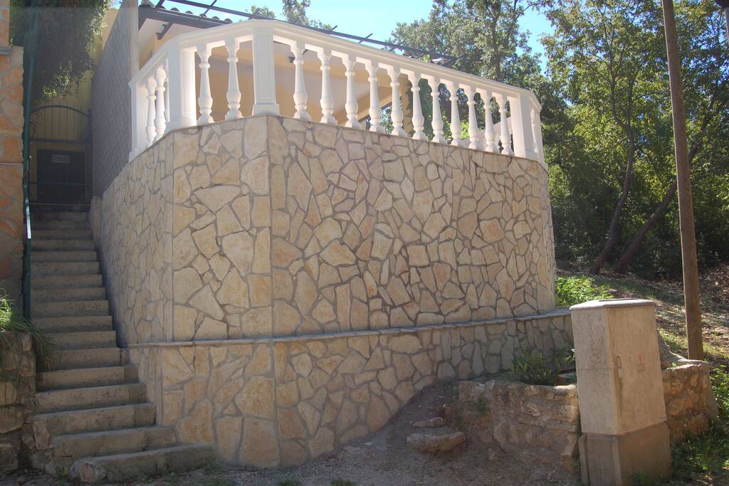 Private entrance and parking
