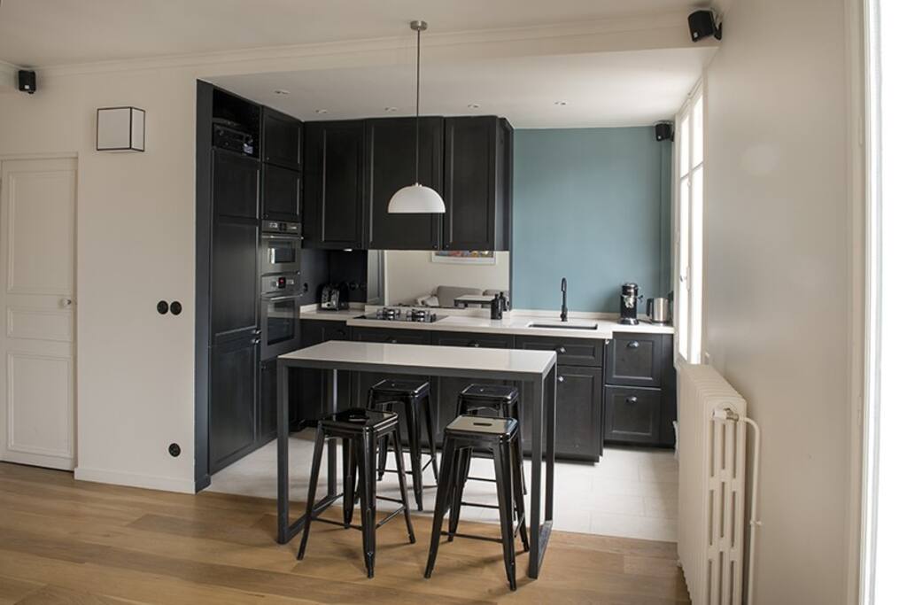 open kitchen to the living room area