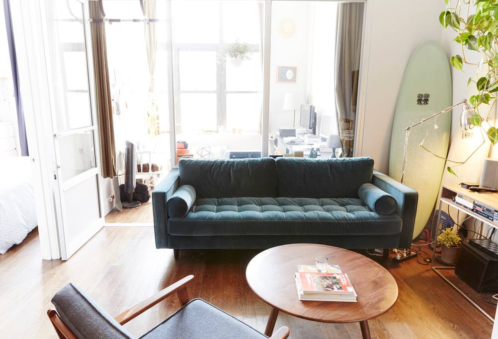 Living Room + Office room behind