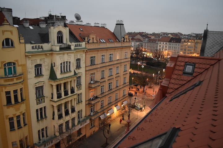 New attic flat with unique view