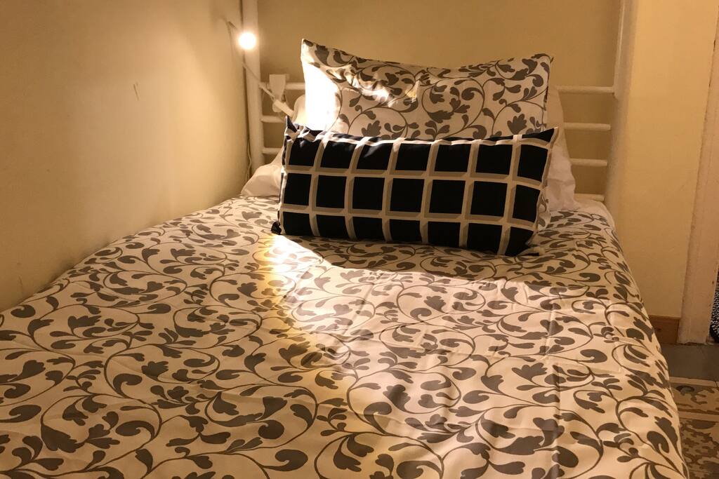 Individual lamp per bed.