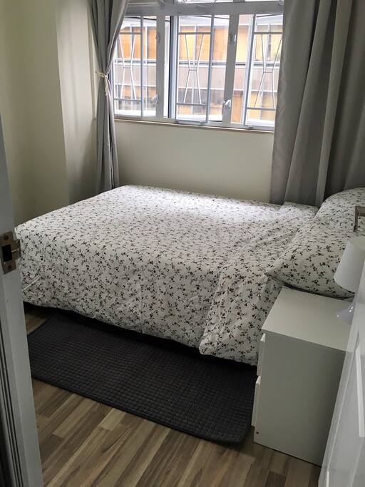 Your room has a double bed, big enough for two people, welcome!