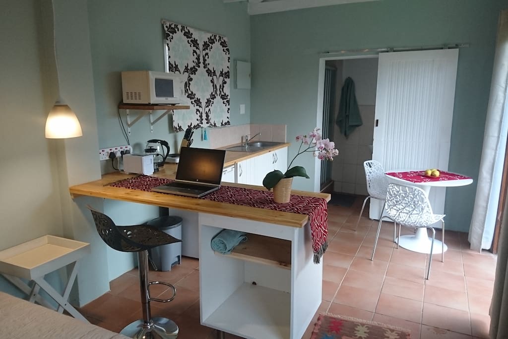 Open plan studio apartment