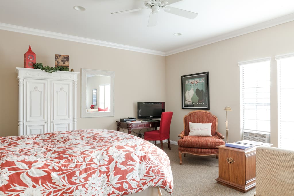 Armoire and sitting area