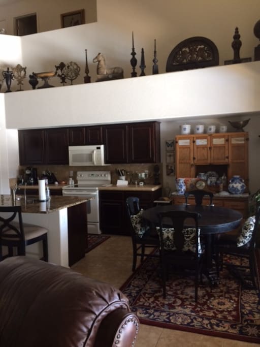 Kitchen and kitchen dining table