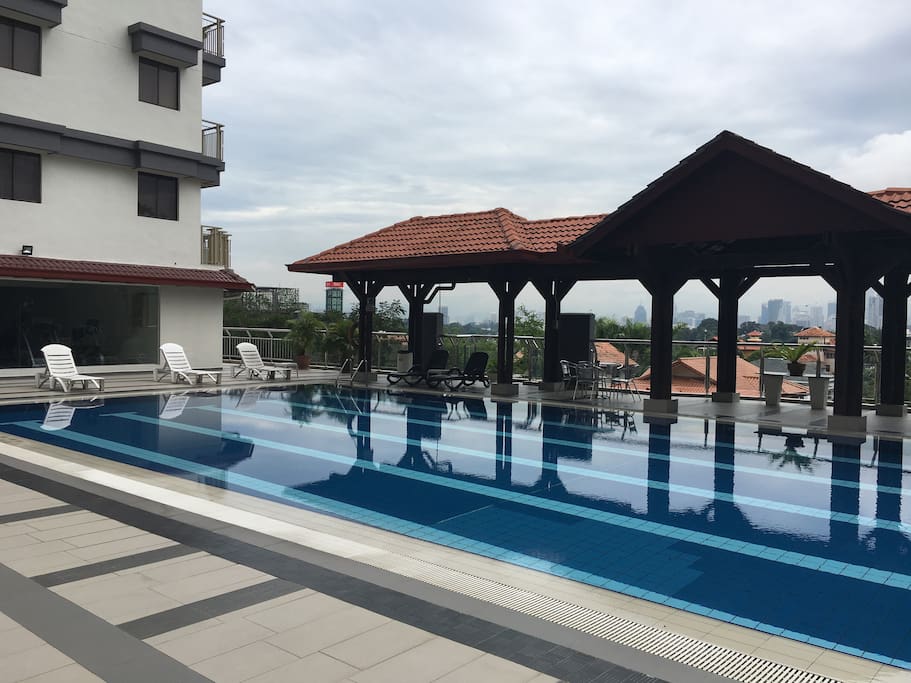 Swimming Pool with panoramic KL city views