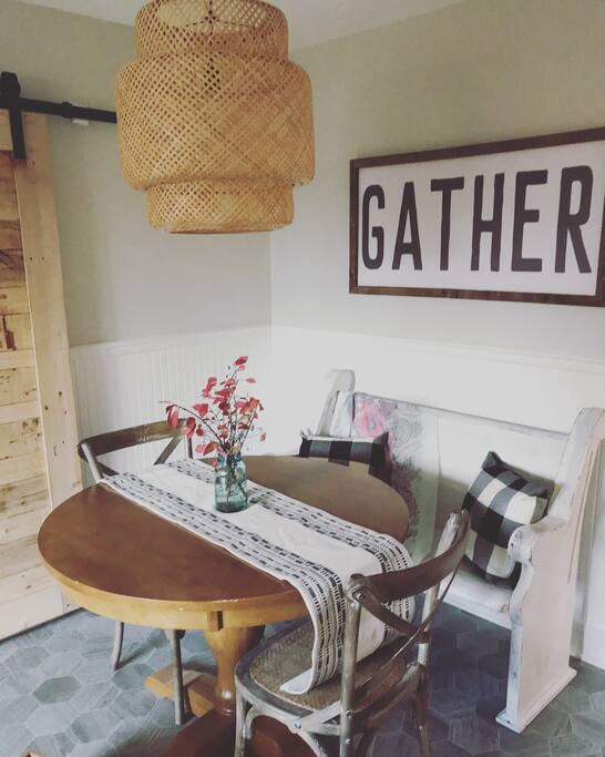 Breakfast nook in kitchen
