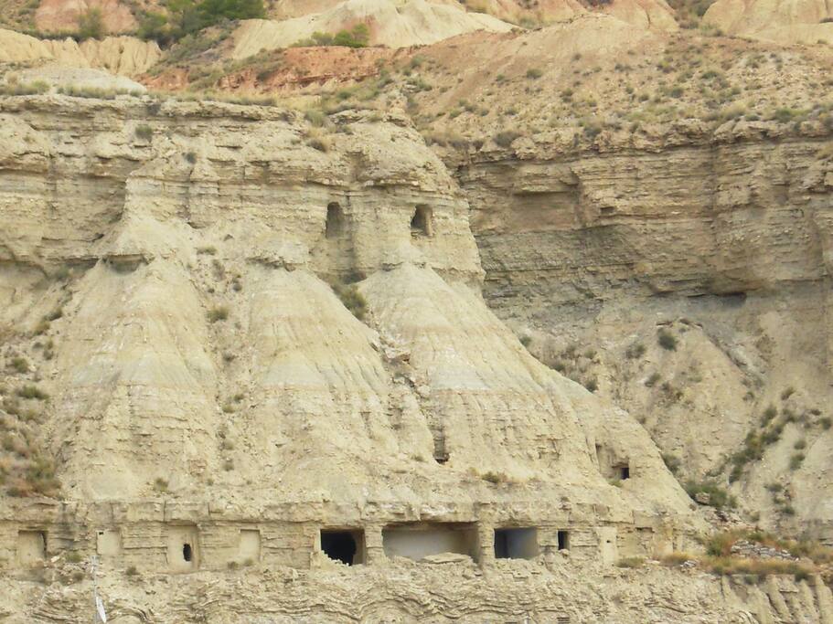 Vistas a las cuevas desde la terraza