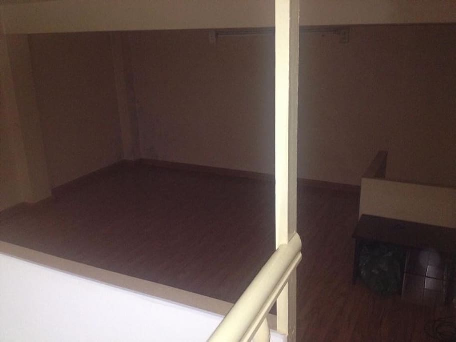 room for guest on the attic (with 2 all new floor mattress + light)
