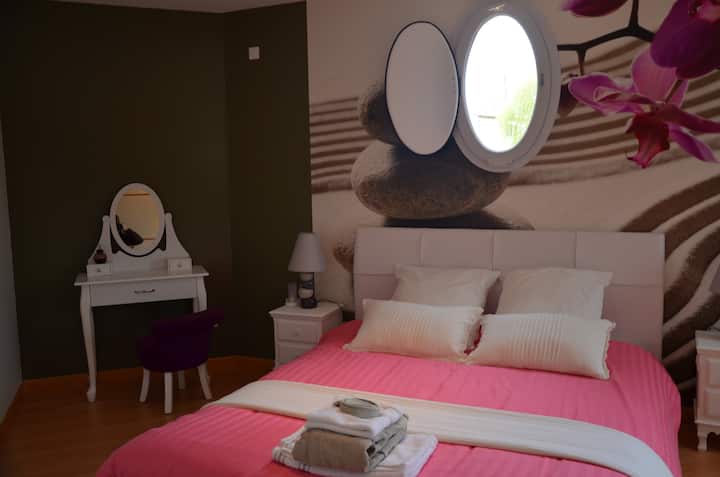 Chambre zen. Lit 160.