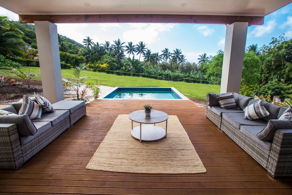 view from the decking