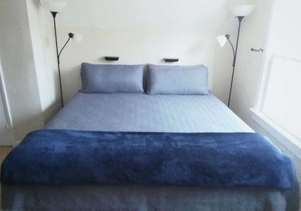 Front view of King bed.