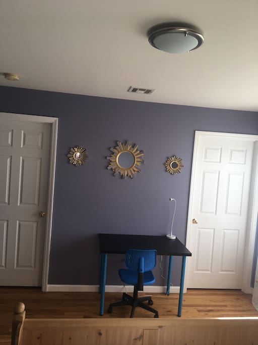 Workspace in bedroom