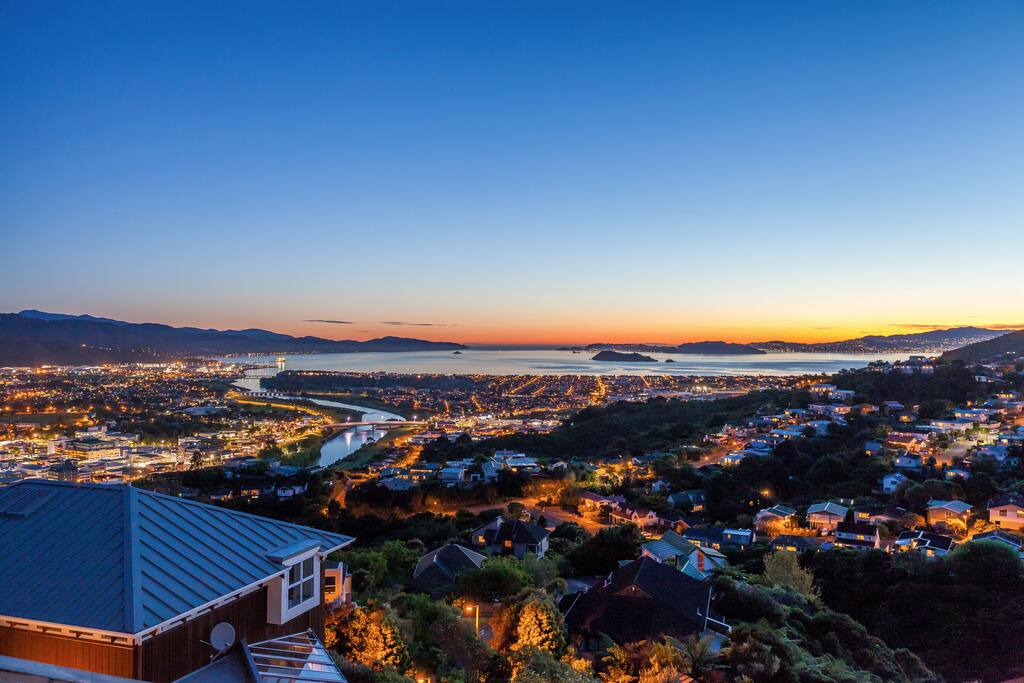 Sunset of the balcony