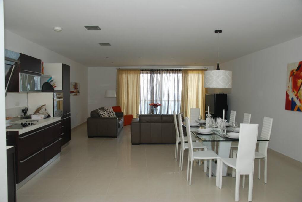 Kitchen and living