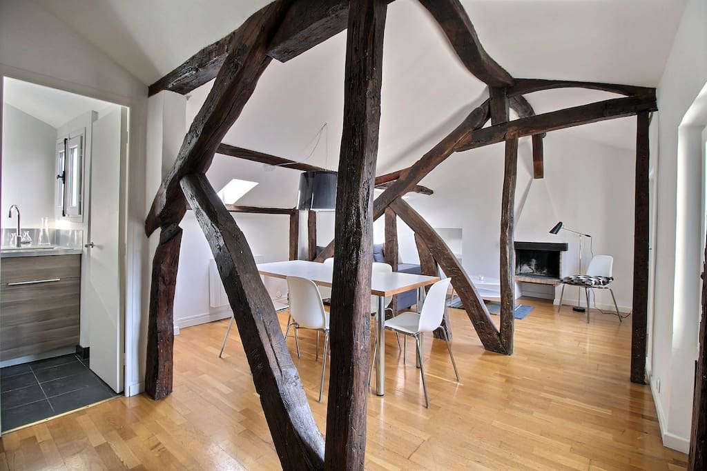 Living Room with dining area