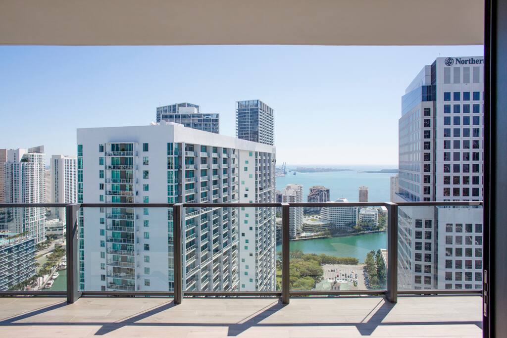 Bay and ocean views.