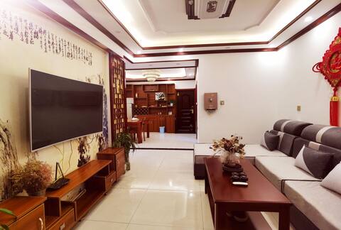 【了听花絮】亳州学院缤纷城新中式大沙发大电视大餐桌超大客厅