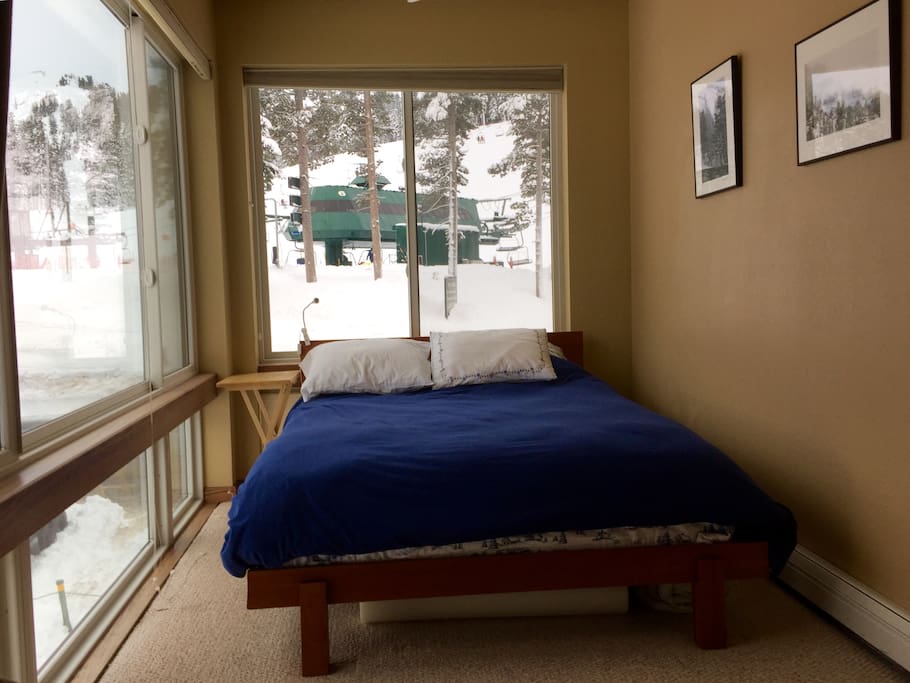 Master Sleeping area. Cornice Express out the window.