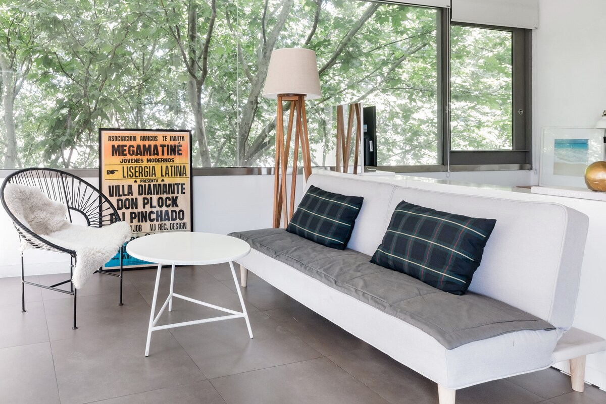 Apartamento de 1 quarto mobiliado em Palermo com varanda