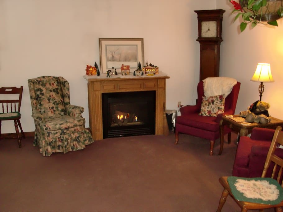 Cozy fireplace in Large Living Room
