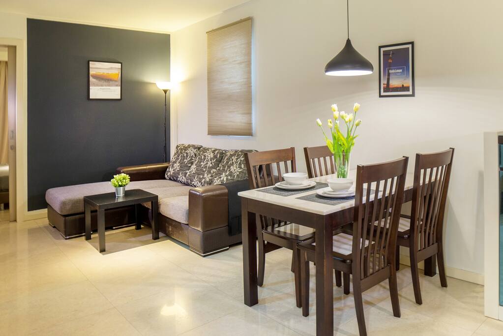living and dining area