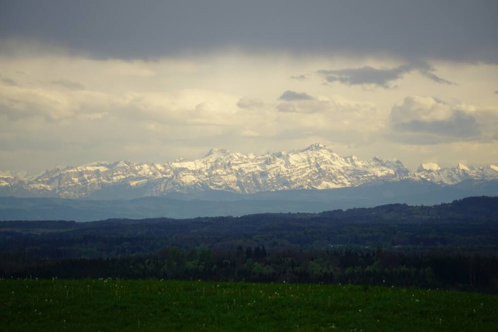 Bergblick vom Balkon/Wohnzimmer