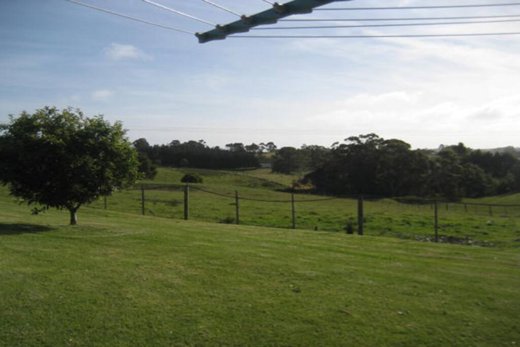 A view of our property from the Farmhouse yard
