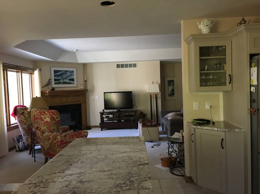 View of Living area from kitchen