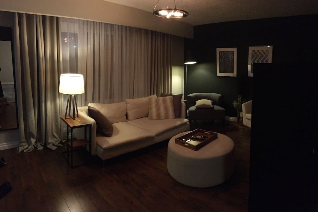 Main living area with smart tv