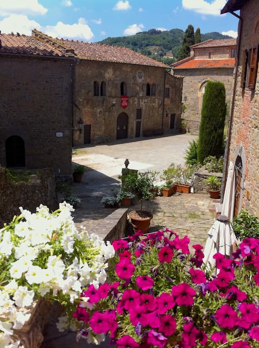 Overlooking Piazza Pretorio with its 12th Century town hall and Convent