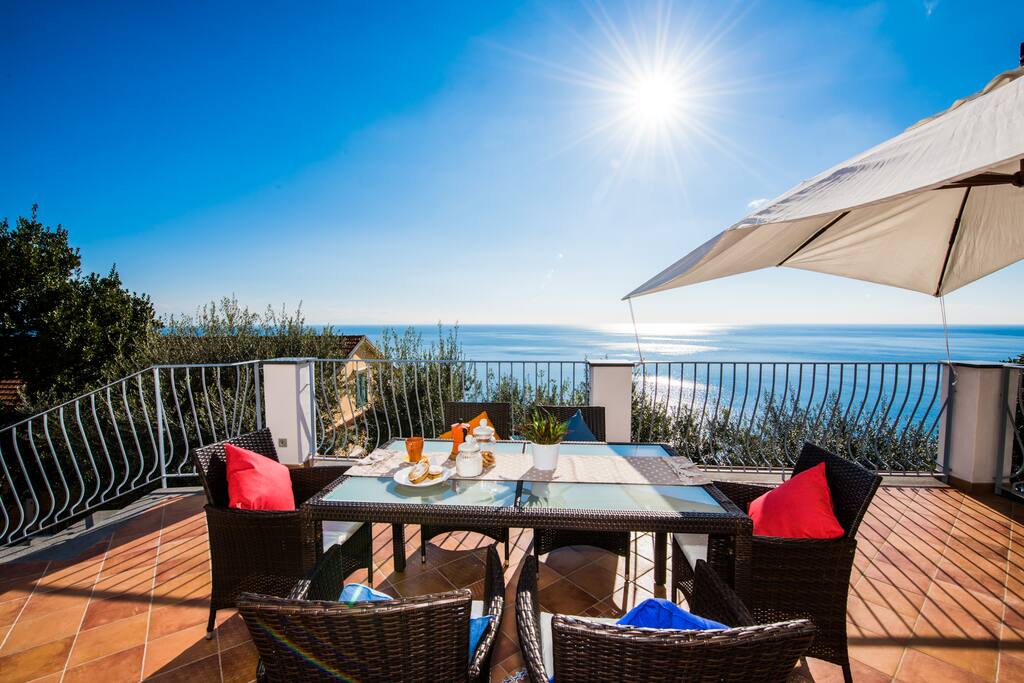 terrace in front of the kitchen