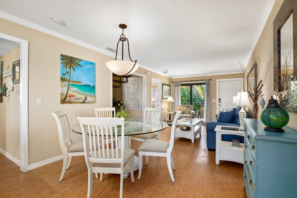 Dining area looking to living room