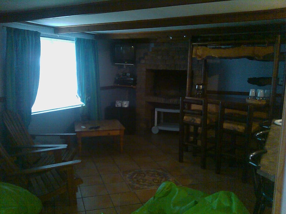 Indoor fireplace/ BBQ area