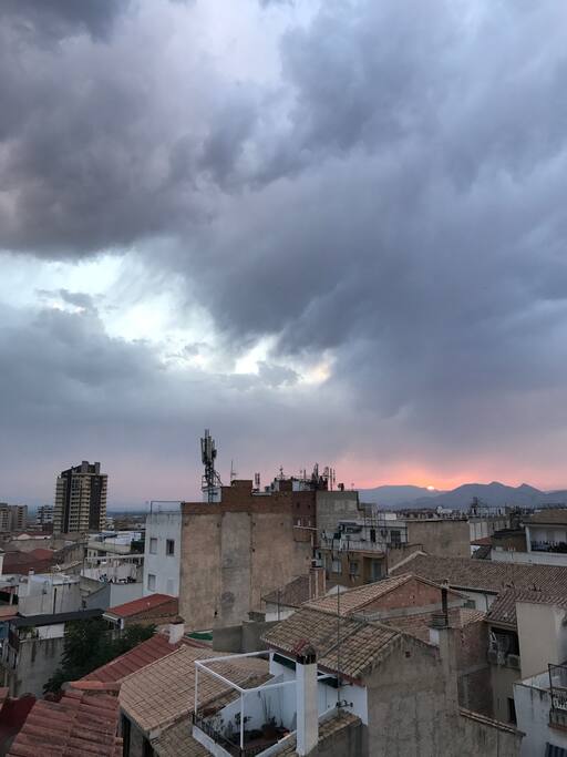 Por la noche . Hay una vista impresionante!