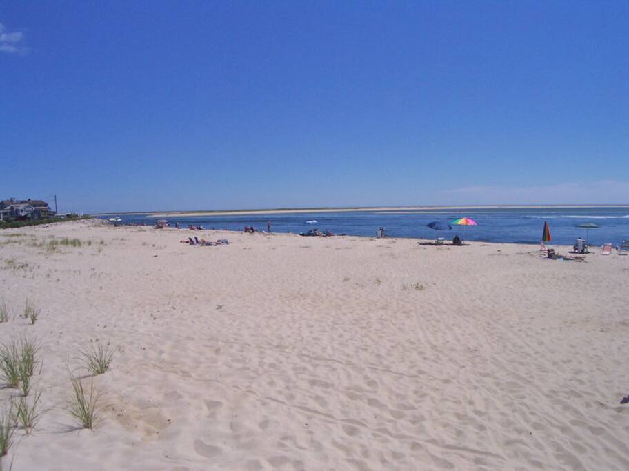 Enjoy summer breezes and warm sand on Holway/Andrew Hardings Beach, across the street