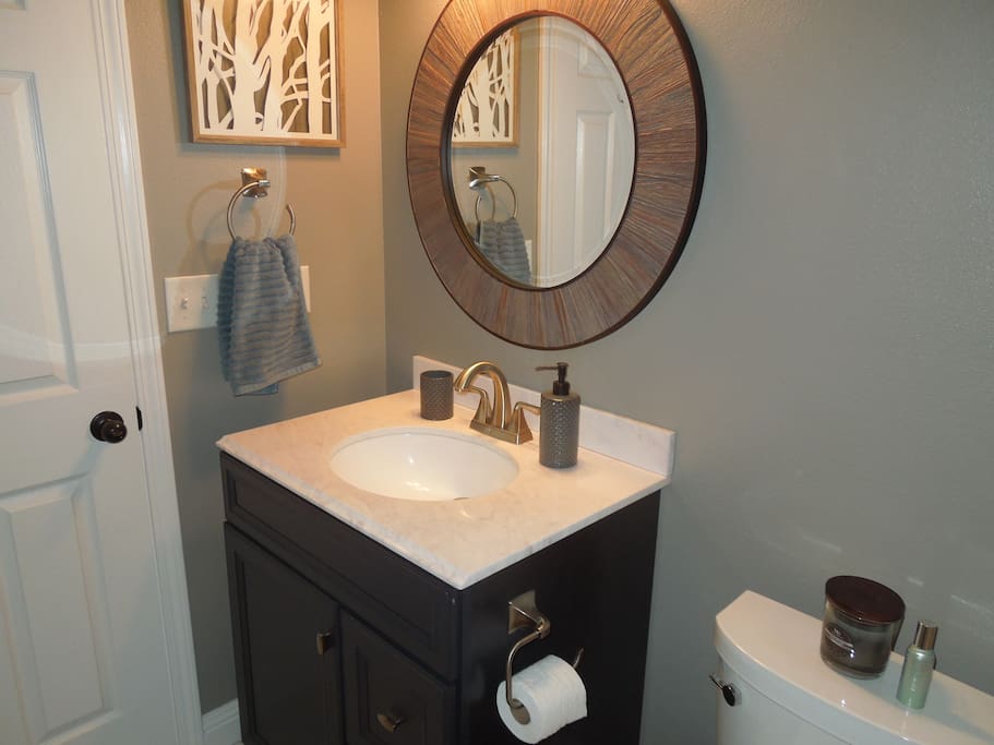 When staying at our home, you will have exclusive use of the bathroom, located right next to the bedroom.